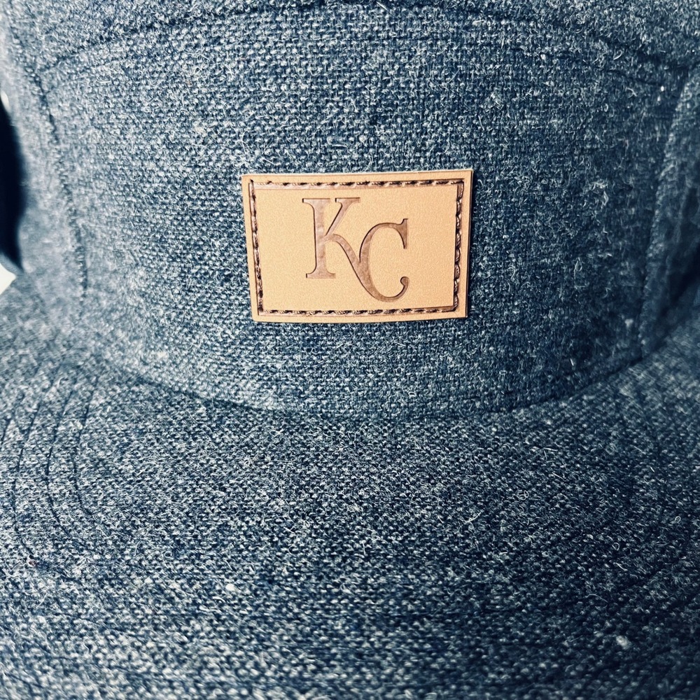 New KC Royals Trapper Hat Navy Blue Sherpa Ear Flap Snapback Wool Blend Baseball - Picture 2 of 8